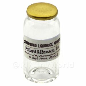 Miniature Liquorice Powder Glass Apothecary Bulk Jar 