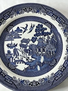Churchill Blue Willow Dinner Plates (3) Made in England 10.25” - Picture 1 of 16