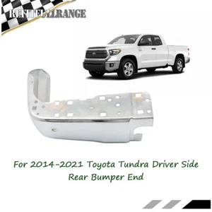 Extremo del parachoques trasero de acero cromado del lado del conductor para Toyota Tundra 2014-2020 2021 - Imagen 1 de 9