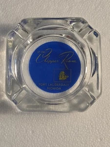 CENICERO DE VIDRIO VINTAGE THE YANKEE CLIPPER ROOM FT LAUDERDALE, FL - Imagen 1 de 2
