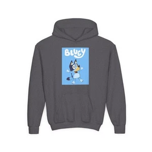 Bluey, cartoon kids Youth Heavy Blend Hooded Sweatshirt - Picture 1 of 15