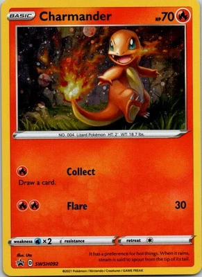 Black Star Promo Charmander SWSH092 Promo SWSH: Sword & Shield Promo Cards - Image 1 of 2