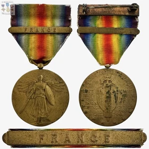 WW1 U.S. ARMY VICTORY MEDAL FRANCE CLASP BAR WWI WORLD WAR 1 - Picture 1 of 8