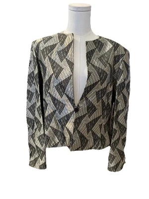 Chaqueta Blazer Jones New York Vintage Mujer Negra y Dorada 12 Hecha en EE. UU. Foto 1 de 4