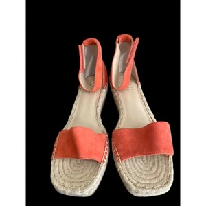 Vince Camuto Women Size 7 Coral Suede Espadrille Wedge Sandal Heels - Picture 1 of 6
