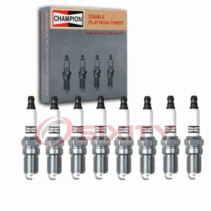 8 pc Champion Double Platinum Spark Plugs for 2001-2002 Qvale Mangusta 4.6L ey - Picture 1 of 5