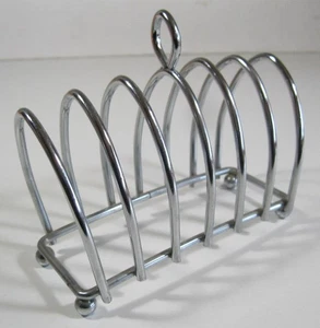Chrome / stainless steel toast rack 6 slot-modernist design - Picture 1 of 4