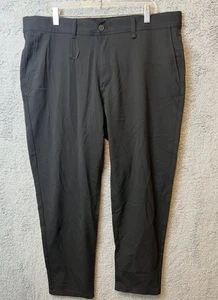 ZARA The Melange Pants NWT Mens 38 Black Slim Bi-Stretch Poly/Viscose 28 Inseam - Picture 1 of 4