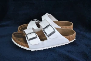 Weiße Doppelriemchen Milano Unisex Mädchen Sommer Sandalen Gr. 2 (34) Birkenstock - Bild 1 von 6