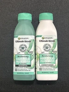 Garnier ULTIMATE BLENDS Moisturzing Hair Food Aloe Vera & Coconut Shampoo Cond - Picture 1 of 5