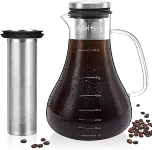 Cold Brew Coffee Maker for Iced Coffee & Tea, 1.5L, With Stainless Steel Filter - Picture 1 of 6