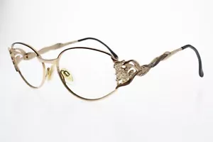 VTG Caviar Gold Eyeglasses Rhinestones Jewels Italy *VERY RARE! - Picture 1 of 10