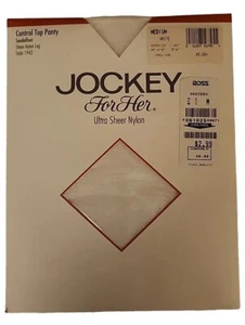Vintage 1996 Jockey For Her Control Top Pantyhose MEDIUM WHITE Sheer Nylon NEW - Picture 1 of 1