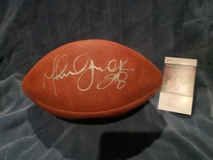 HOF Marshall Faulk Signed Official NFL 75th Anniversary Game Football JSA COA - Picture 1 of 7