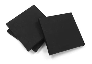 Artist BLACK Blank Stretched Square Canvas Box 6" x 6" 150mm Painting CAN0606B - Picture 1 of 2