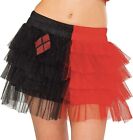 Rubie’s Harley Quinn Black Red Sparkle Skirt Adult NWT