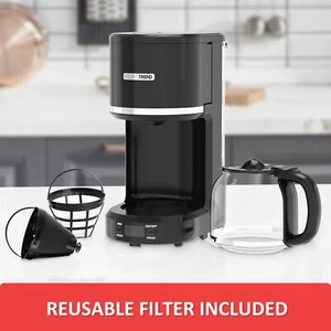 12-Cup Programmable Coffee Maker Removable Water Reservoir Drip Coffee Maker - Picture 1 of 10