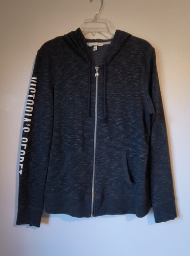 UNDERCOVER Felpa con cappuccio e zip intera Victori'a Secret bianca e nera marnata L