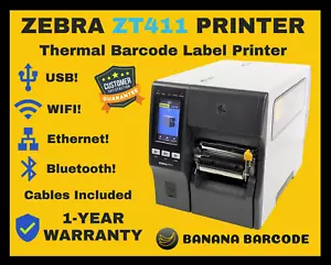 ✅Zebra ZT411 Thermal Label Printer 203dpi ZT41142-T01A000Z, 1-YEAR WARRANTY!🔥⭐ - Picture 1 of 5