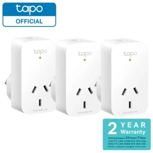Tapo P100 Mini Smart WiFi Plug Voice Control Wireless Schedule Timer 3-Pack - Picture 1 of 8
