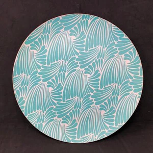 Florence Broadhurst Kate Spade Platter 15" Blue Finger Tray Platter Plate - Picture 1 of 7
