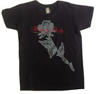Women's Kentucky Derby Tee Shirt, Black W/Gray Rose, S/P, 100% Cotton, Euc
