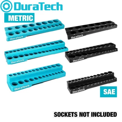DURATECH Magnetic Sockets Organizer Set 1/4"/3/8"/1/2" Socket Holders SAE/Metric - Image 1 of 4