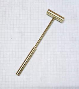 SOLID BRASS HAMMER Jewelers Planishing Metalsmith Vintage Machinist Tools 3oz☆US - Picture 1 of 6