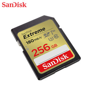 SanDisk Extreme 256GB SDXC Class 10 V30 U3 SD Memory Card 4K UHD SDSDXVV-256G