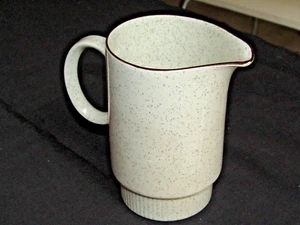 Vintage 1960s Poole Pottery Parkstone Milk Jug Creamer Speckled Oatmeal Pattern - Picture 1 of 6