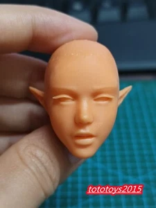 Unpainted 1:6 Princess Fairy Beauty Girl Head Sculpt For 12" Female Figure Toy - Picture 1 of 6