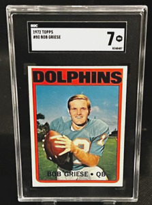 1972 Topps Football #80 Bob Griese SGC 7 NM HOF NFL Miami Dolphins