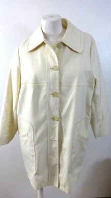 ABRIGO GABARDINA MUJER MISTY HARBOR MEZCLA ALGODÓN MARFIL TALLA 20 Foto 1 de 4