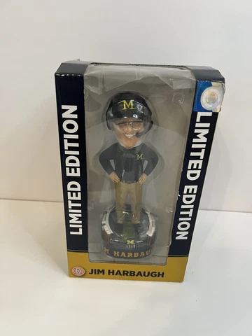 Jim Harbaugh Michigan Wolverines  NCAA Bobblehead- Very Rare🔥 Cover