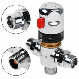 Thermostatic Mixing Blending Valve Hot Cold Water Regulator Temperature Control - Picture 1 of 11