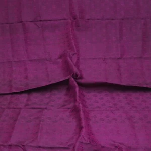 Vintage Purple 100% Pure Silk Handwoven Sari Remnant 4YD Craft Fabric Silk Scrap - Picture 1 of 4