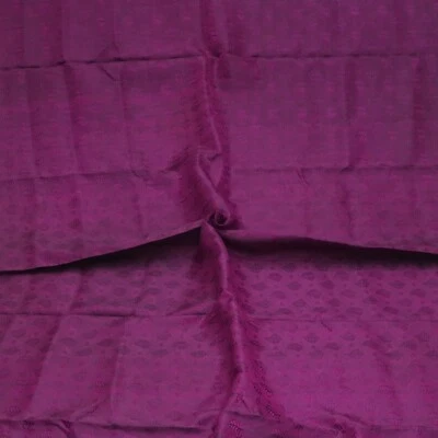 Vintage Purple 100% Pure Silk Handwoven Sari Remnant 4YD Craft Fabric Silk Scrap - Image 1 of 4