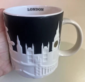 Starbucks London Relief Mug, Big Ben, Phone Booth, London Eye, Skyline Series 3D - Picture 1 of 9