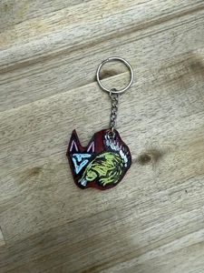 🔹 Handmade Wooden Keychain – Mystic Fox Design – Signed by Artist Lisa 🔹 - Picture 1 of 2