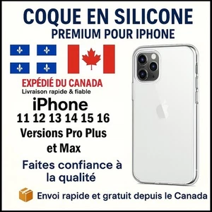 Coque arrière transparente pour Apple Iphone 11 12 13 14 15 16 Pro Plus Max neuve - Photo 1 sur 27