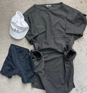 3 Lot Uniqlo Womens S M Shift Shirt Dress Under Armour Cap Novara Cycling Shorts - Picture 1 of 19