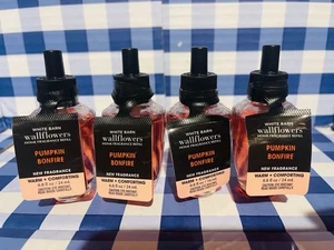 Bath Body Works Pumpkin Bonfire Bulbs Scented Oil Refill Wallflower X 4 - Picture 1 of 2