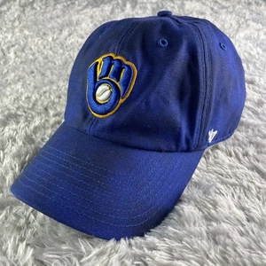 Milwaukee Brewers Hat Cap Womens Blue Adjustable Acid Wash Strapback Baseball - Picture 1 of 10