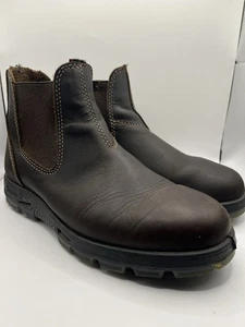 Redback Easy Escape Oil Kip Elastic Sided Steel Toe Black Leather Work Boots 9 - Picture 1 of 20