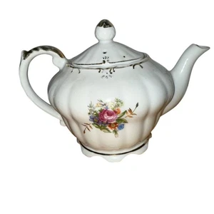 Vintage Musical Teapot Floral Design Multicolor Gold Trim Porcelain not working - Picture 1 of 6