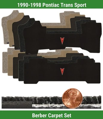 Conjunto de tapete berbere personalizado para Pontiac Trans Sport 90-98 com logotipo (2 peças) #X8W - Imagem 1 de 4