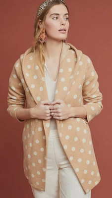 Abrigo Suéter Anthropologie X Field Flor Dottie Para Mujer’s S Punto Tostado Cárdigan-Abrigo Foto 1 de 4