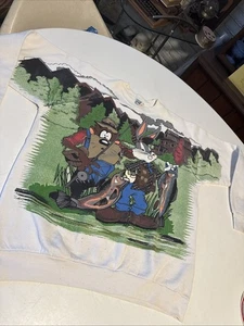 Vintage Looney Tunes Cartoon (1994) Bugs & Taz GONE fishing 🎣 Gr. XL - Bild 1 von 10