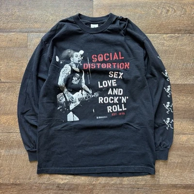 Vintage 2000's Mens L Black Social Distortion "SEX DRUGS & ROCK N ROLL" Shirt - Image 1 of 4