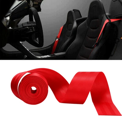 Cinto de segurança vermelho 3,6M correia poliéster colo de segurança retrátil nylon EUA - Imagem 1 de 4